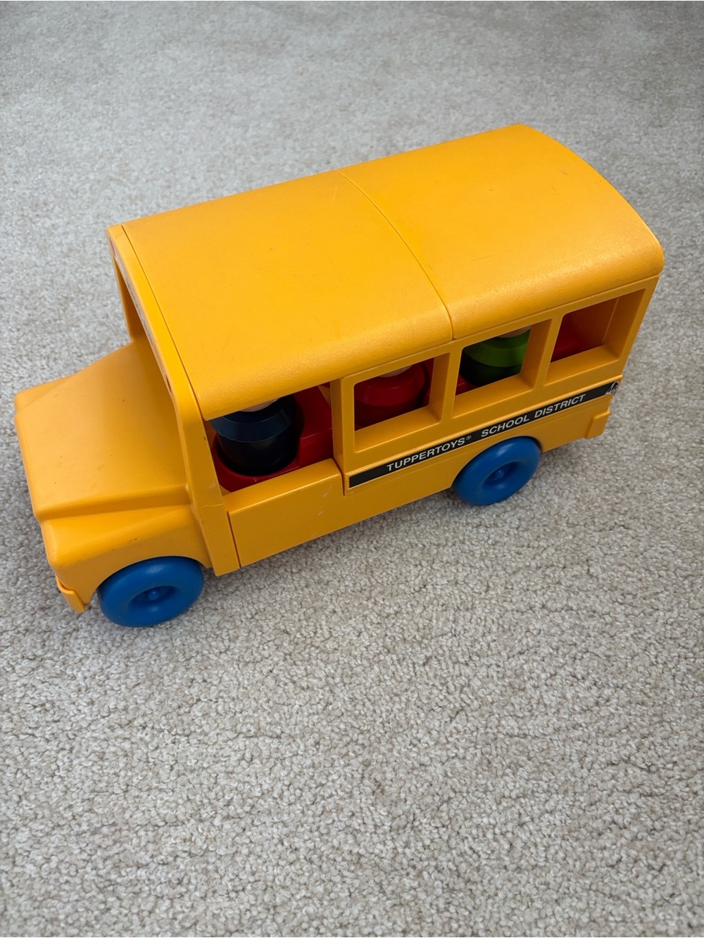 Vintage 1987 Tuppertoys School Bus Classroom and Figures